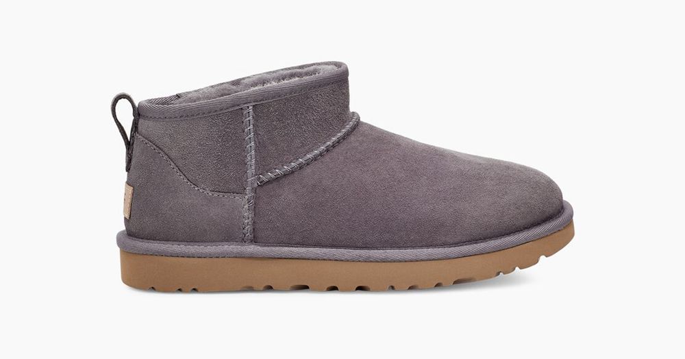 Ugg Mini Boot Womens - Ugg Classic Ultra Mini Grey - 341ALINWP